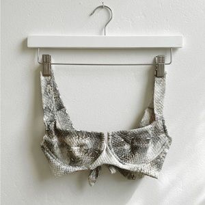 Snake-Print Underwire Bikini Top